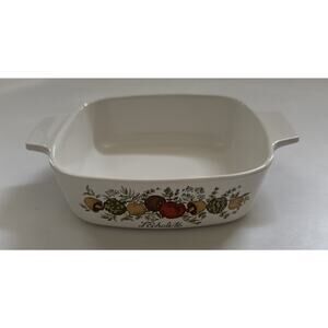 VINTAGE Corning Ware Spice of Life L’Echalote 1 Quart Casserole A-1-B No Lid‎